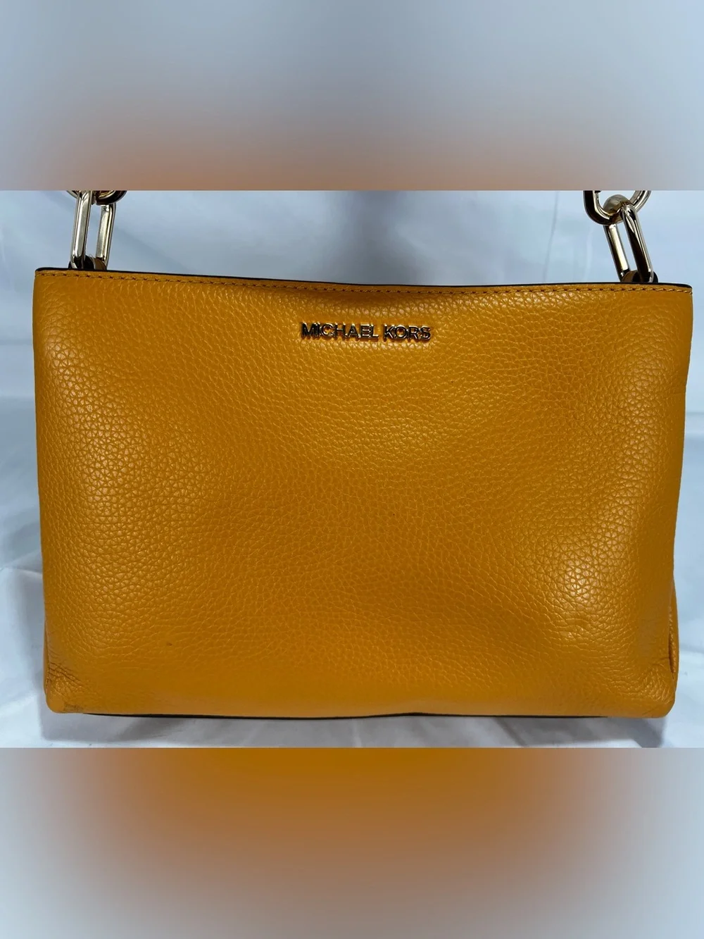 Michael Kors Trisha Medium Triple Compartment Crossbody in Cider leather